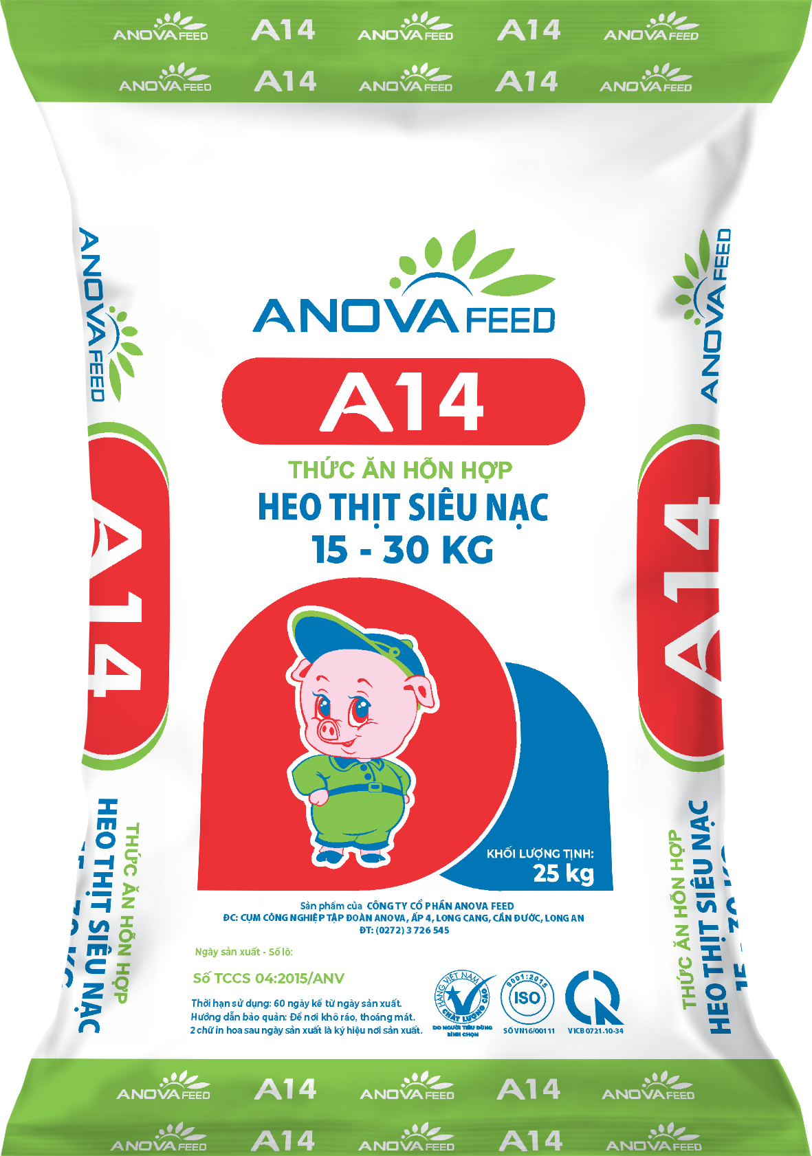 Thức ăn hỗn hợp heo thịt siêu nạc 15 - 30kg