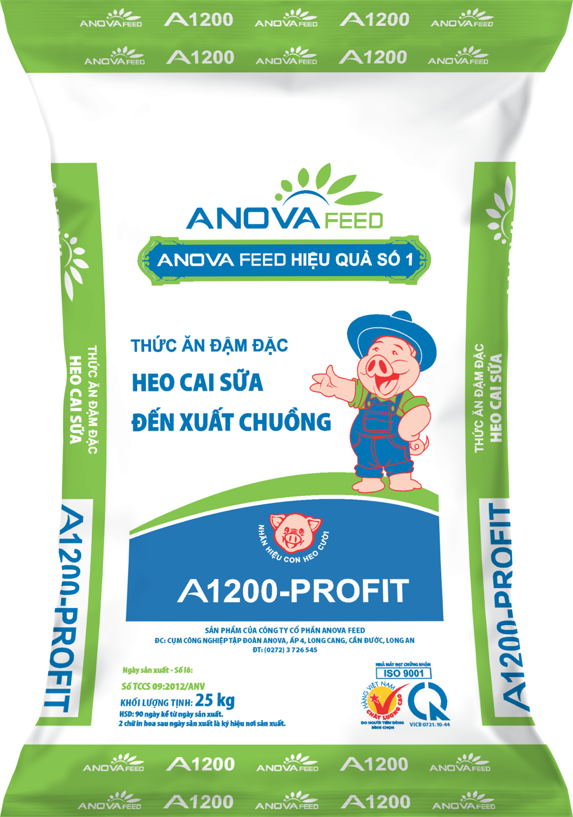 Thức ăn đậm đặc HEO CAI SỮA - XUẤT CHUỒNG A1200 - PROFIT