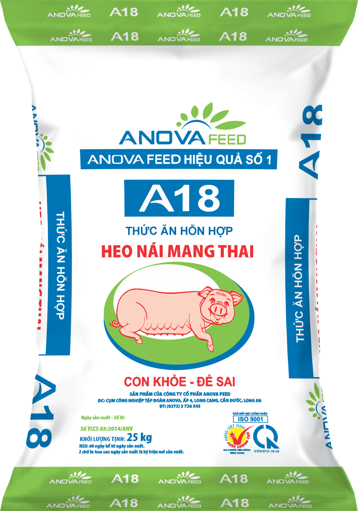 Thức ăn hỗn hợp HEO NÁI MANG THAI A18