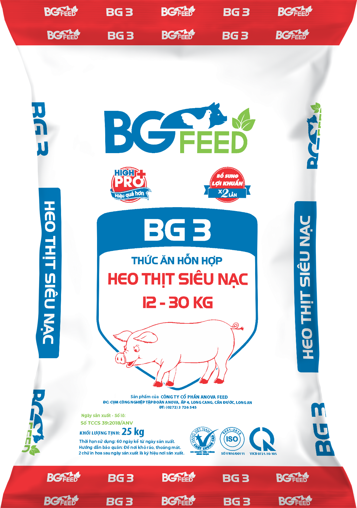 Thức ăn hỗn hợp heo thịt siêu nạc từ 12 - 30kg