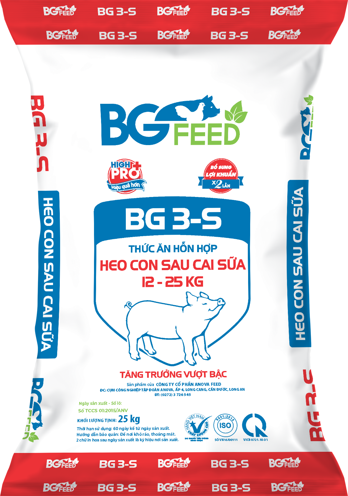 Thức ăn hỗn hợp heo con sau cai sữa 12 - 25kg