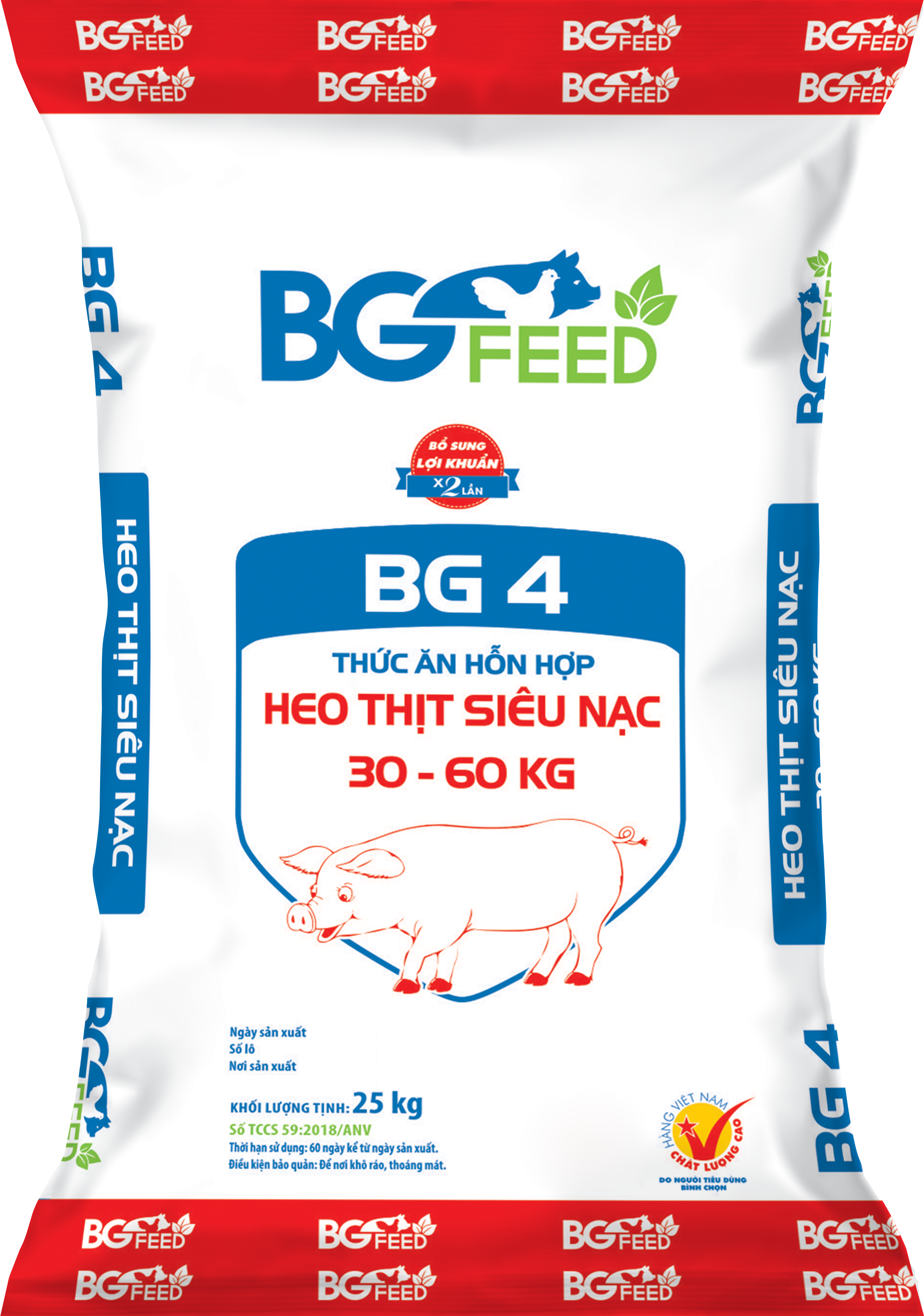 Thức ăn hỗn hợp heo thịt siêu nạc 30 - 60kg