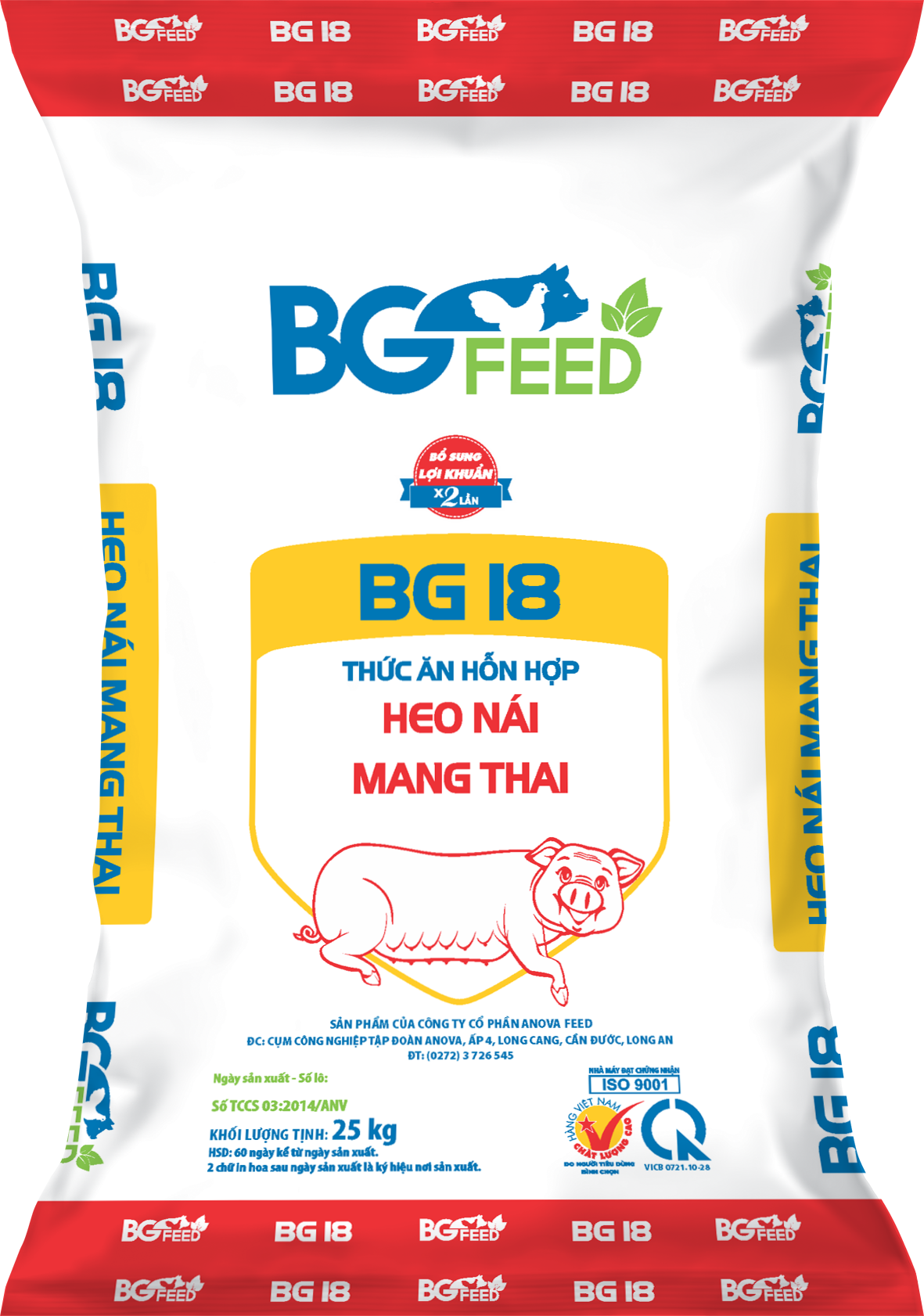 Thức ăn hỗn hợp HEO NÁI MANG THAI BG18