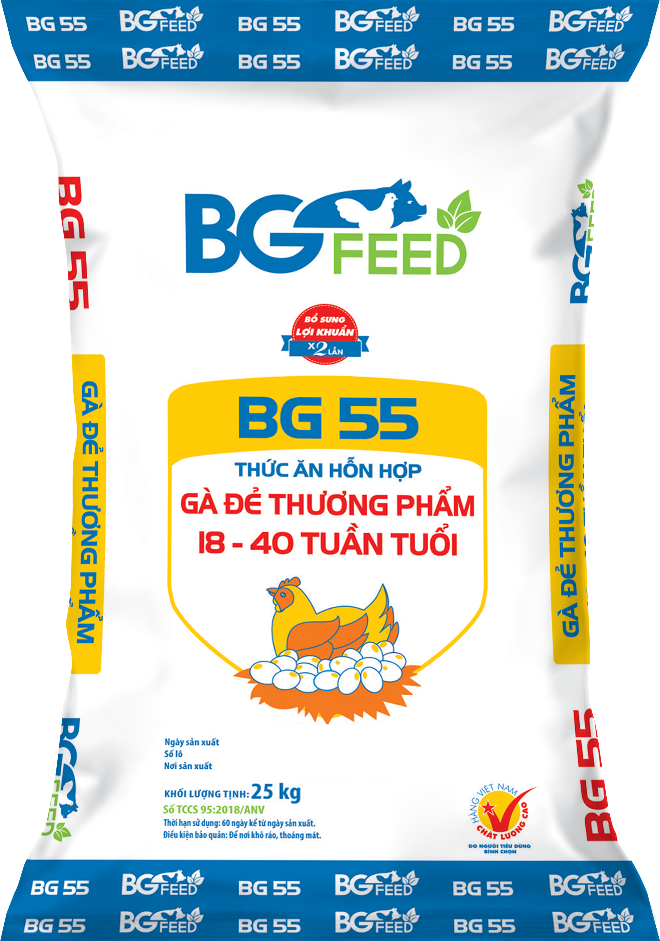 Thức ăn hỗn hợp dành cho gà đẻ thương phẩm từ 18 - 40 tuần tuổi