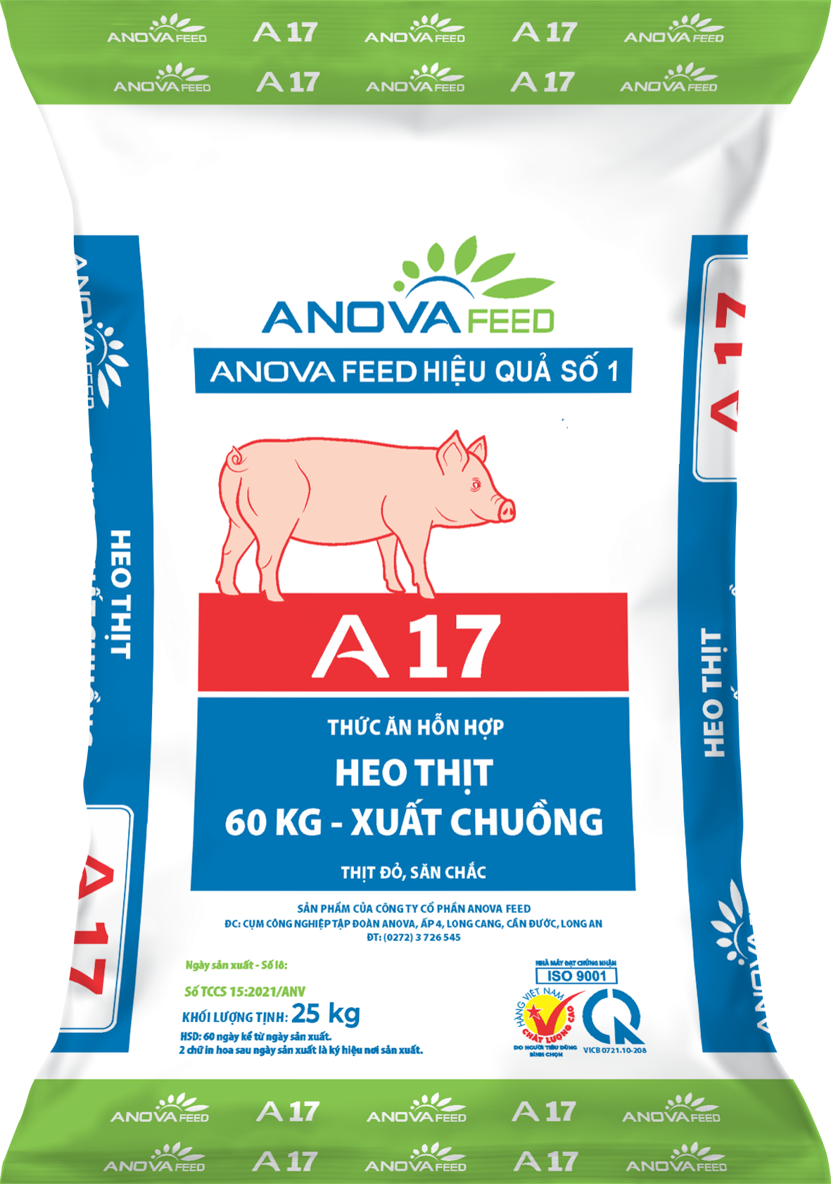 Thức ăn hỗn hợp HEO THỊT từ 60kg - xuất chuồng A17