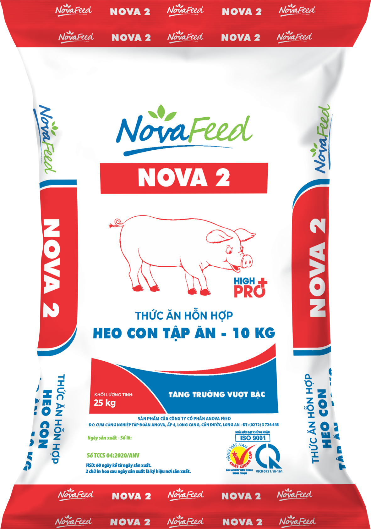 Thức ăn hỗn hợp dành cho heo con tập ăn - 10kg NOVA 2