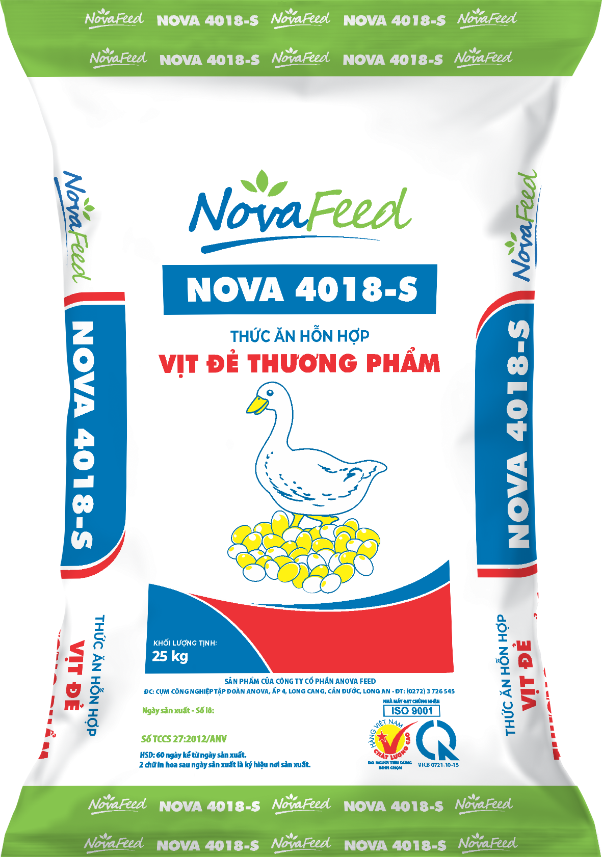 Thức ăn hỗn hợp dành cho vịt đẻ thương phẩm NOVA 4018-S