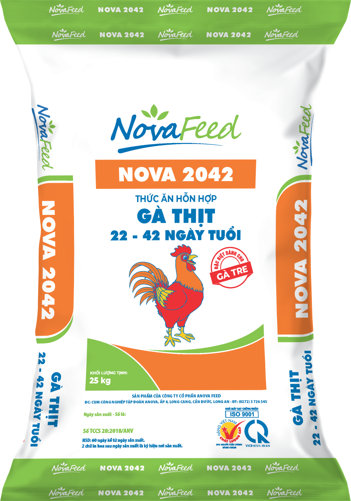 Thức ăn hỗn hợp dành cho gà thịt từ 22 đến 42 ngày tuổi