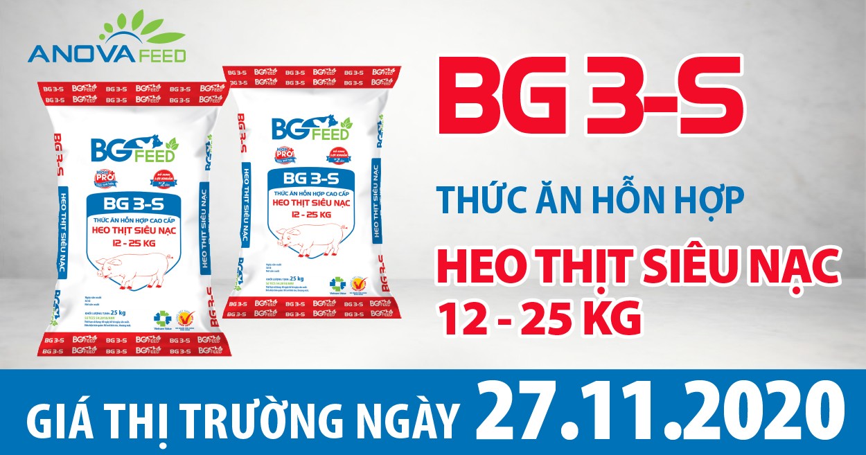 Anova Feed - Giá heo hơi hôm nay 27/11/2020, cùng về mốc 70.000 đồng/kg.