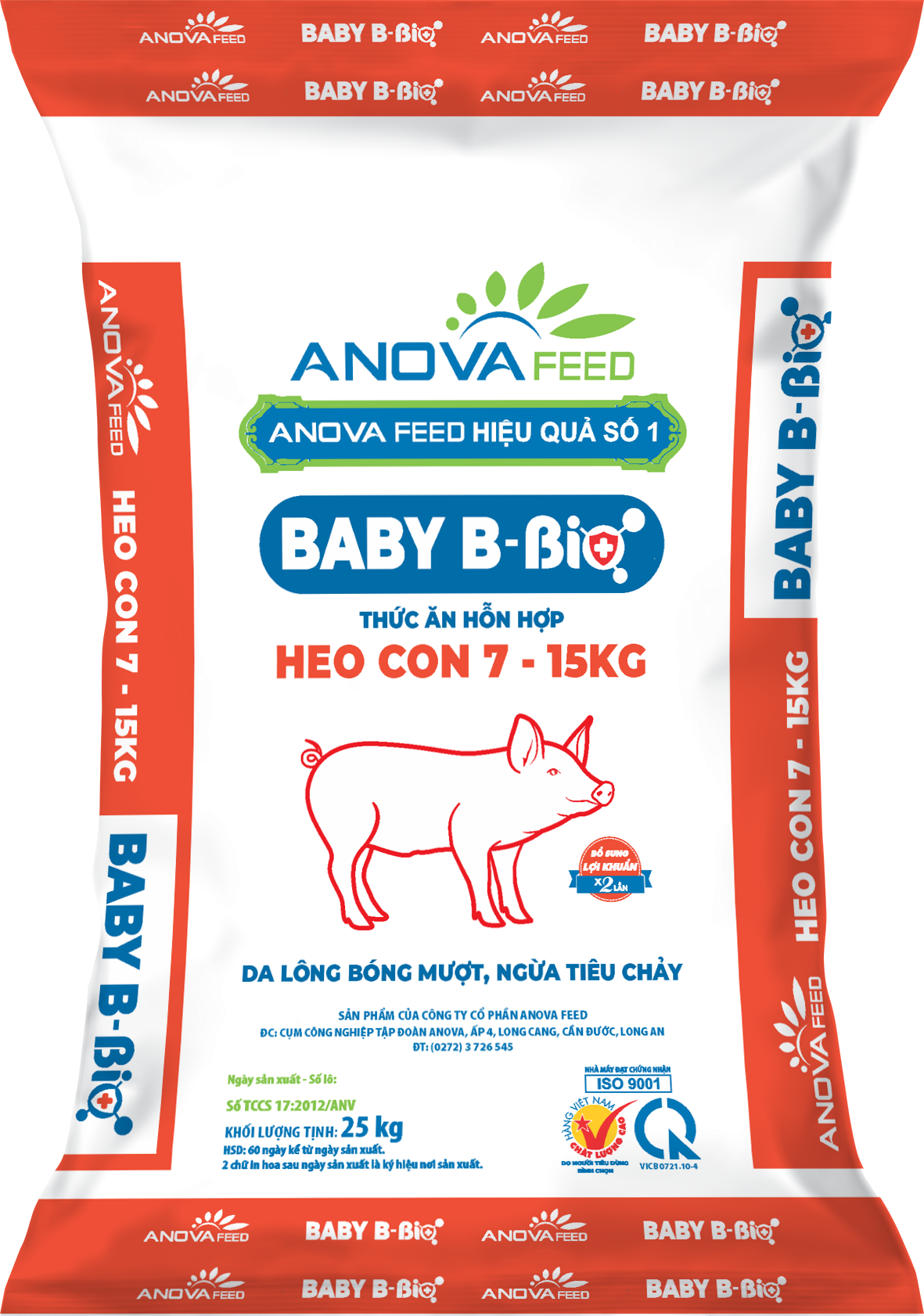 Thức ăn hỗn hợp heo con từ 7 - 15kg BABY B-BIO