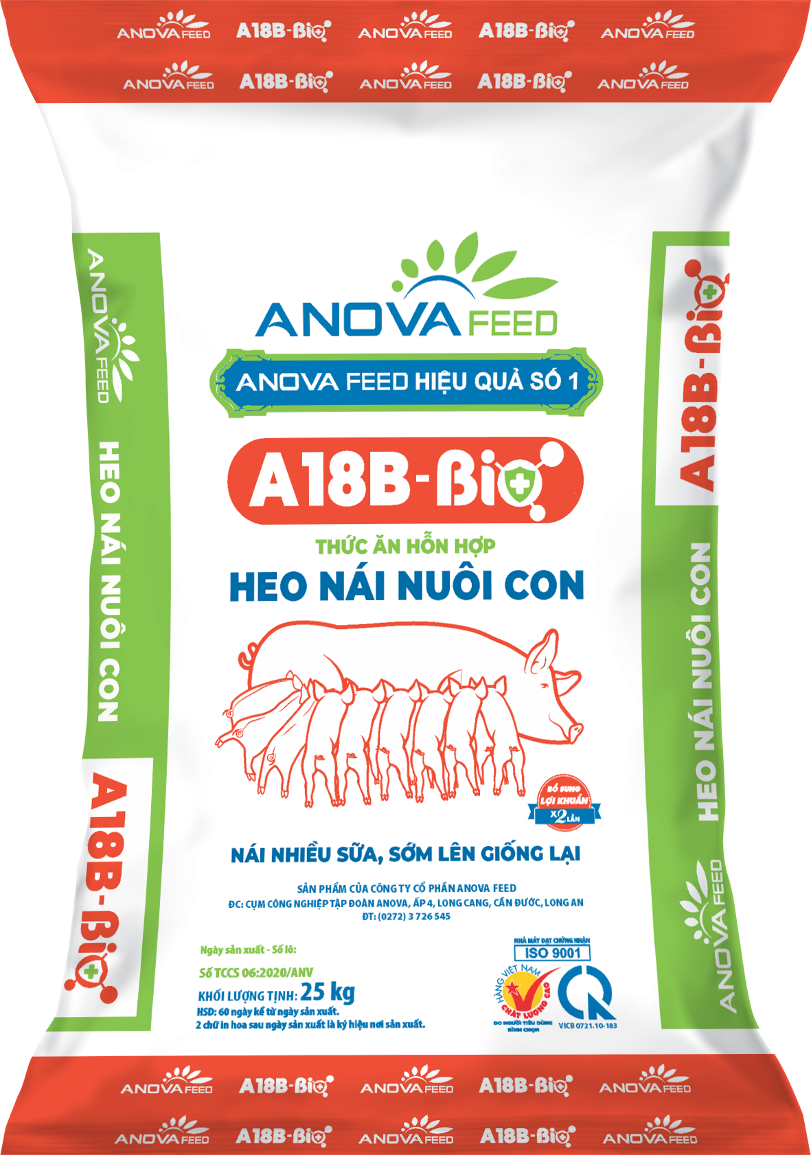 Thức ăn hỗn hợp HEO NÁI NUÔI CON A18B - BIO