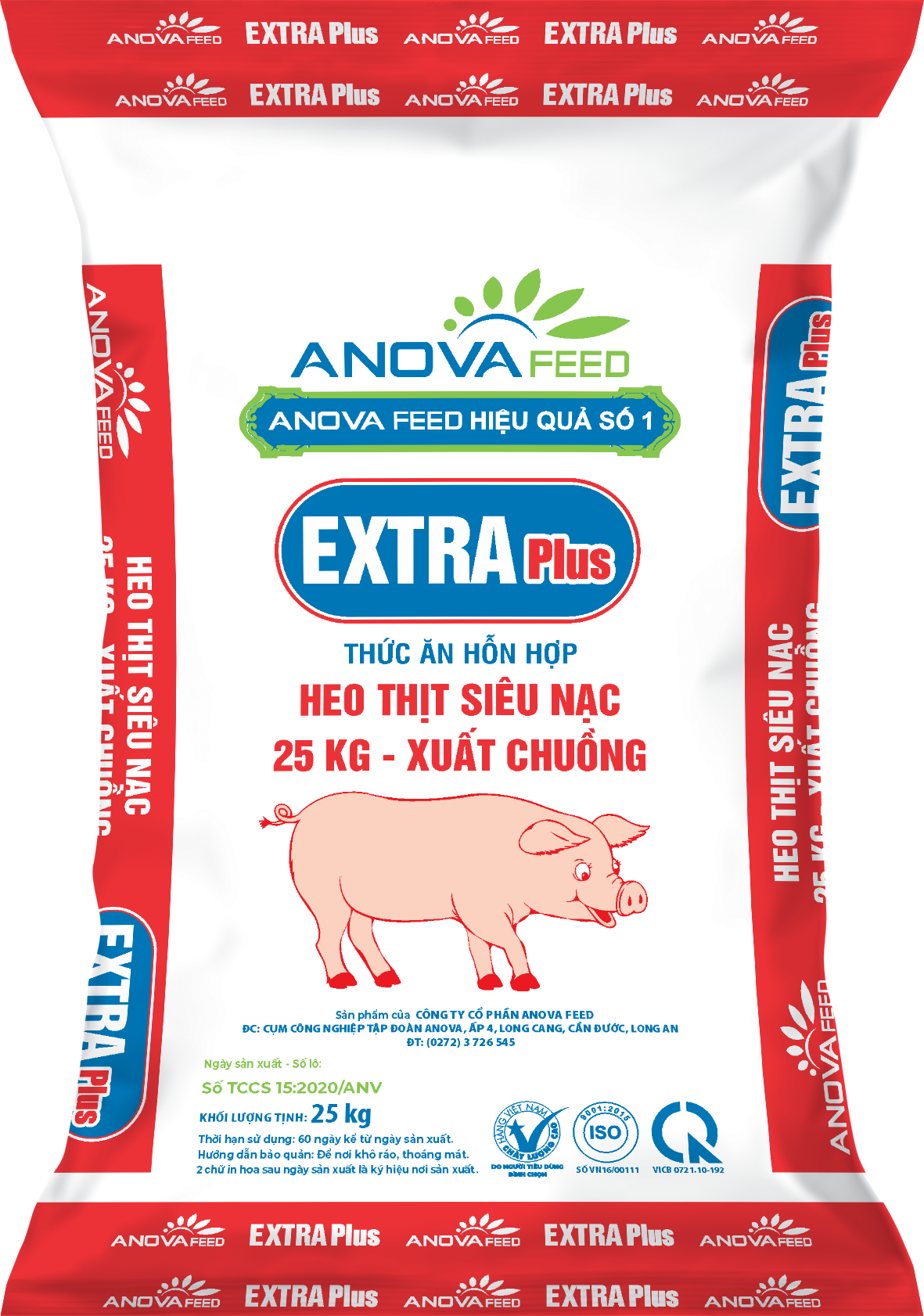 Thức ăn hỗn hợp heo thịt siêu nạc 25kg - xuất chuồng