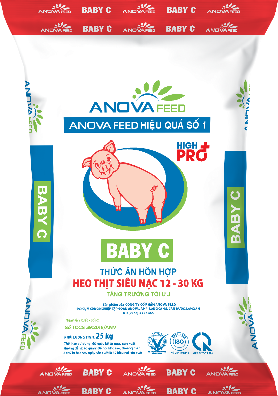 Thức ăn hỗn hợp heo thịt siêu nạc 12 - 30kg