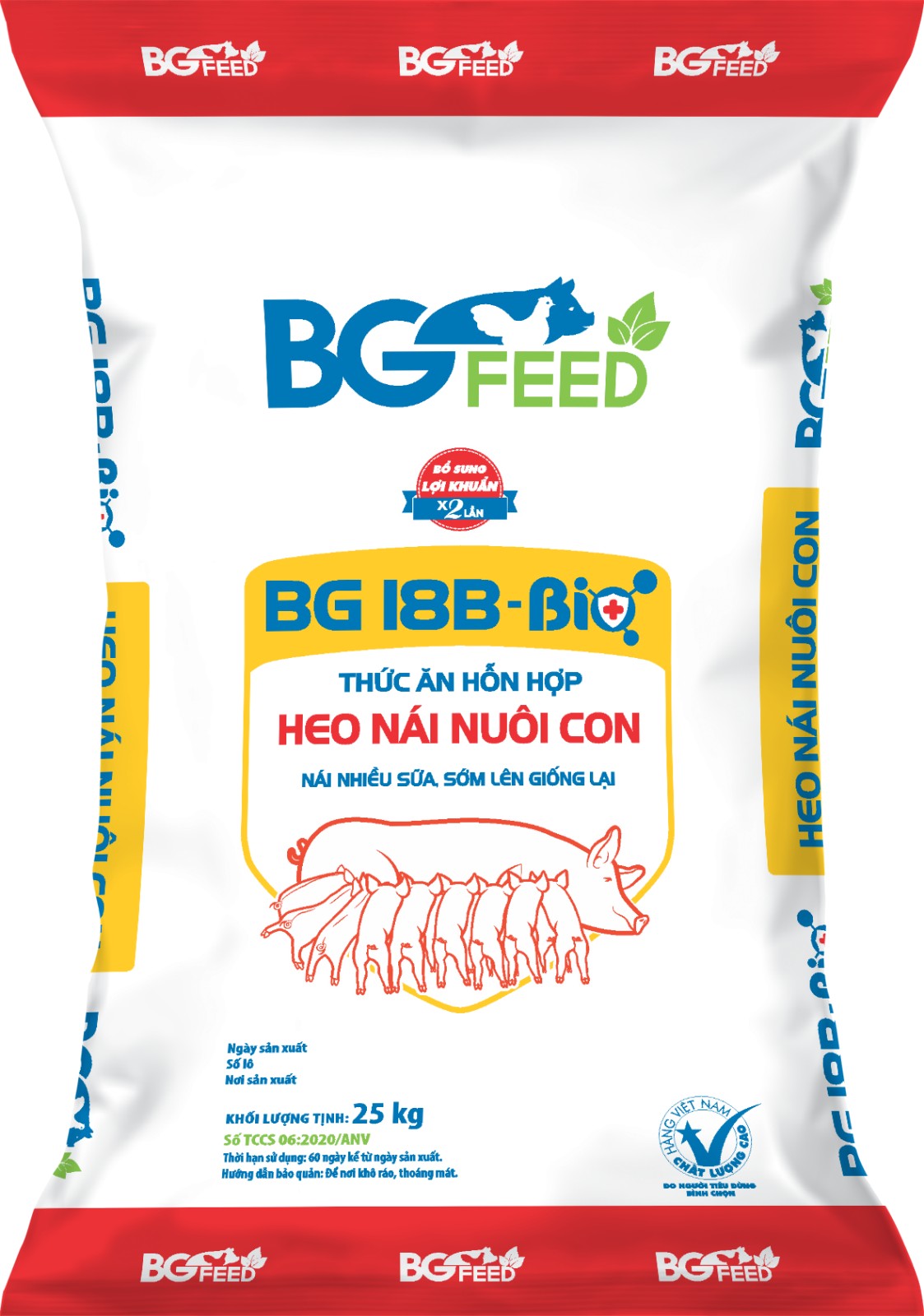 Thức ăn hỗn hợp HEO NÁI NUÔI CON BG18B - BIO