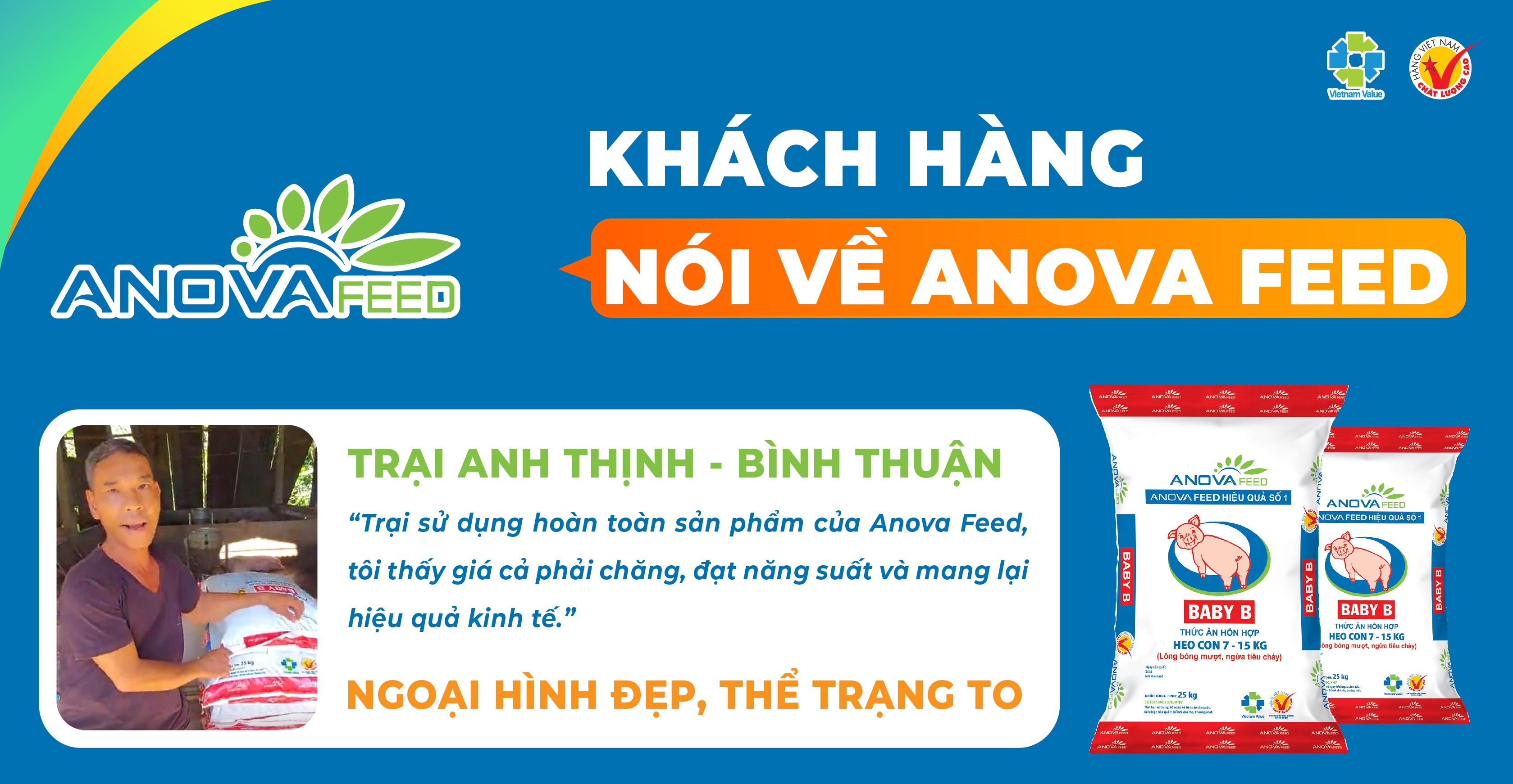 Khách hàng nói về Anova Feed - Trại Anh Thinh (Bình Thuận)