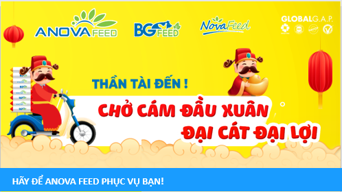 Thần tài đến! Chở cám đầu xuân, đại cát đại lợi