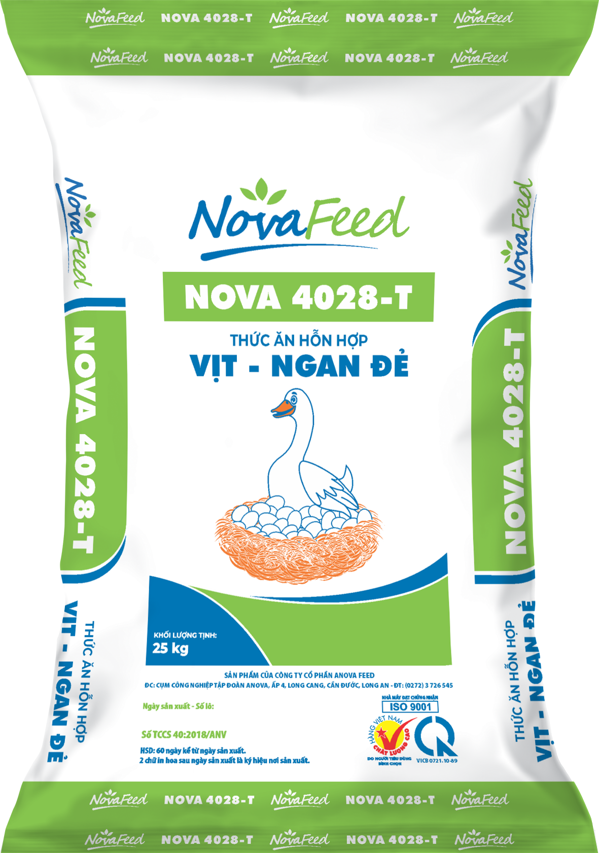 Thức ăn hỗn hợp VỊT - NGAN ĐẺ NOVA 4028 - T