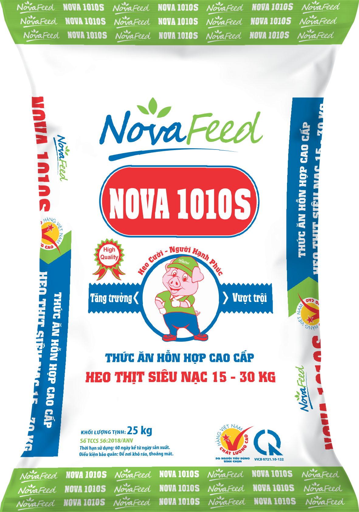 Thức ăn hỗn hợp HEO THỊT SIÊU NẠC 15 – 30kg NOVA 1010 - S