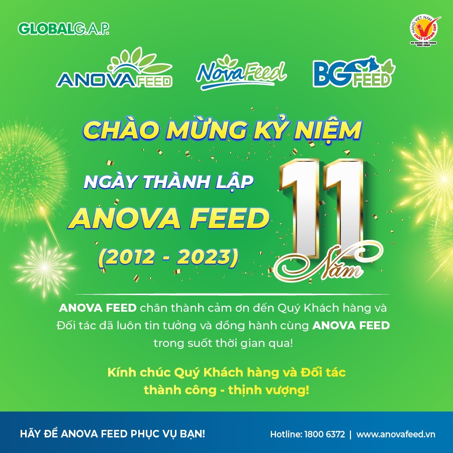 CHÀO MỪNG KỶ NIỆM 11 NĂM THÀNH LẬP ANOVA FEED (2012-2023)