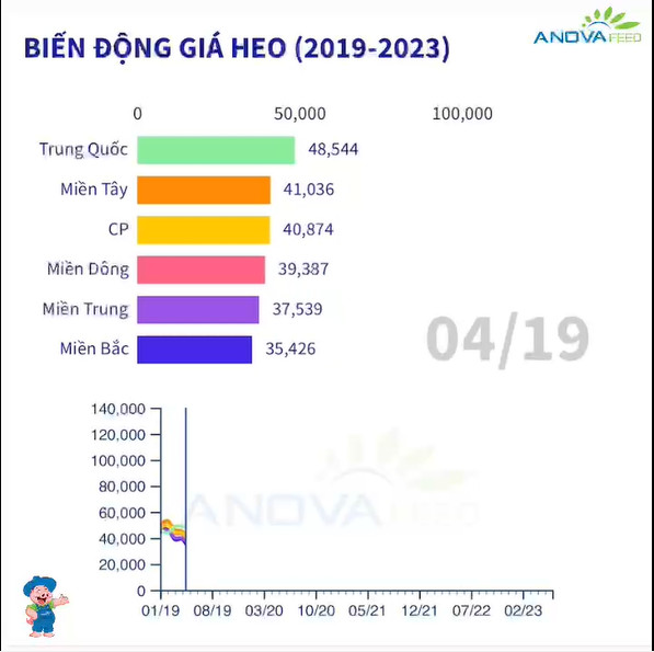 [Tin Anova Feed] BIẾN ĐỘNG GIÁ HEO 2019 - 2023