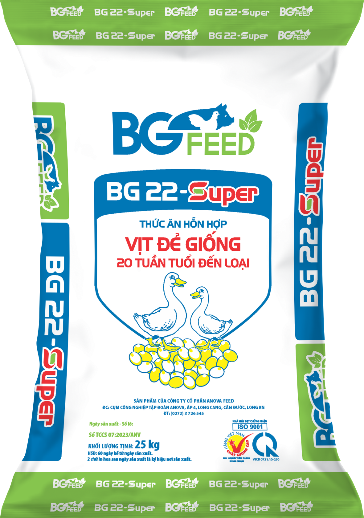 Thức ăn hỗn hợp VỊT ĐẺ GIỐNG 20 tuần tuổi - loại BG22 - SUPER