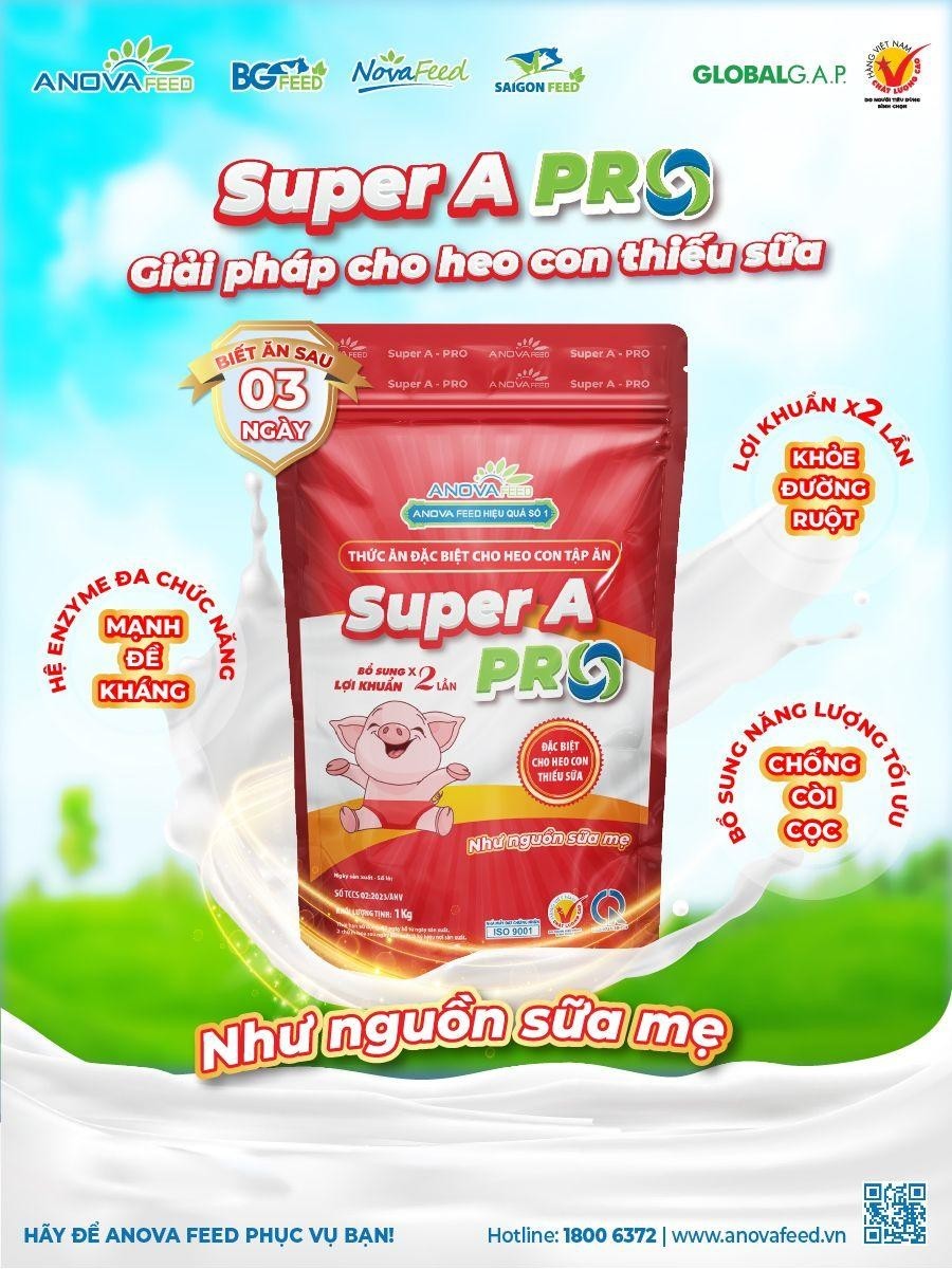 SUPER A PRO - SẢN PHẨM TẬP ĂN CHẤT LƯỢNG CHO HEO CON