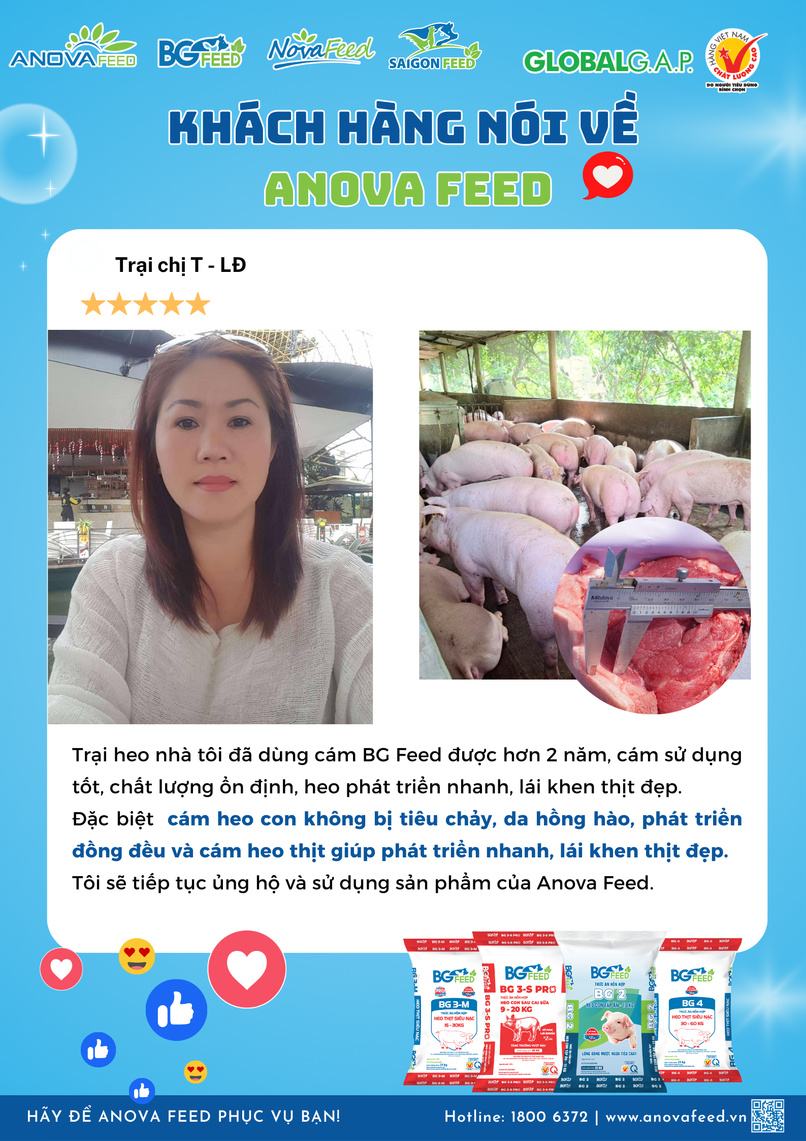 KHÁCH HÀNG NÓI VỀ ANOVA FEED