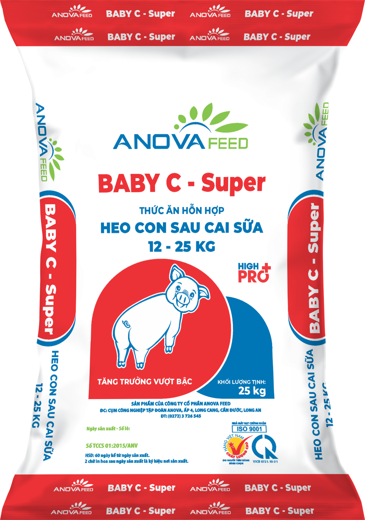 Thức ăn hỗn hợp HEO CON SAU CAI SỮA 12 - 25 KG BABY C - SUPER